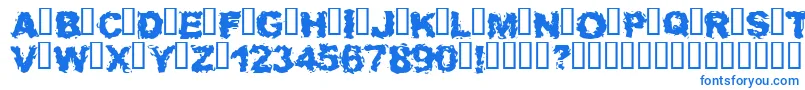 Waitab ffy Font – Blue Fonts on White Background