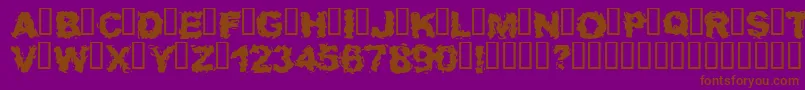 Waitab ffy Font – Brown Fonts on Purple Background