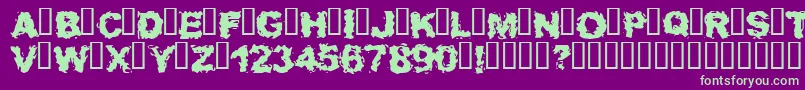 Waitab ffy Font – Green Fonts on Purple Background