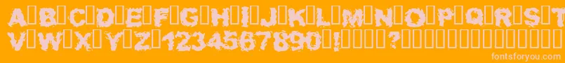 フォントWaitab ffy – オレンジの背景にピンクのフォント