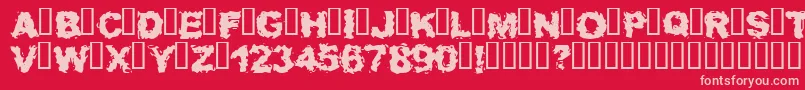 Waitab ffy Font – Pink Fonts on Red Background