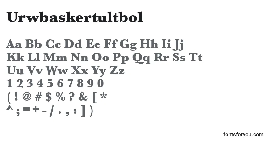 Fuente Urwbaskertultbol - alfabeto, números, caracteres especiales