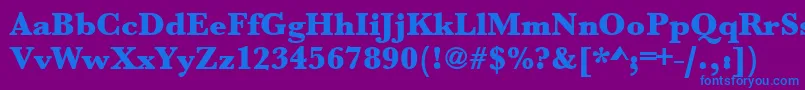 Urwbaskertultbol Font – Blue Fonts on Purple Background