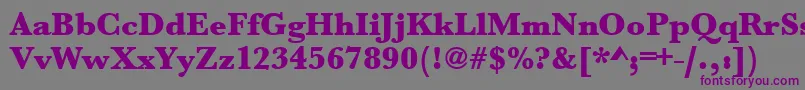 Urwbaskertultbol Font – Purple Fonts on Gray Background