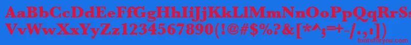 Urwbaskertultbol Font – Red Fonts on Blue Background