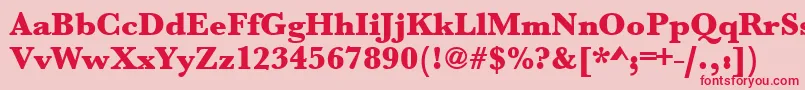 Urwbaskertultbol Font – Red Fonts on Pink Background