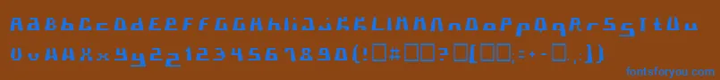 Шрифт Pormaskklmd – синие шрифты на коричневом фоне