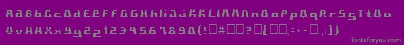 Шрифт Pormaskklmd – серые шрифты на фиолетовом фоне