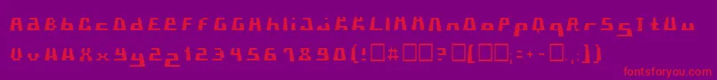 Więcej informacji o czcionce Pormaskklmd Czcionka Pormaskklmd – czerwone czcionki na fioletowym tle