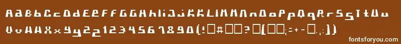 フォントPormaskklmd – 茶色の背景に白い文字