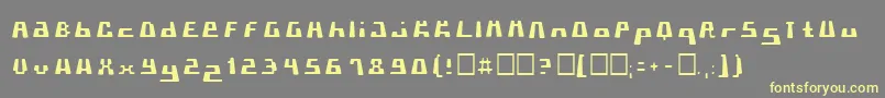 Pormaskklmd Font – Yellow Fonts on Gray Background