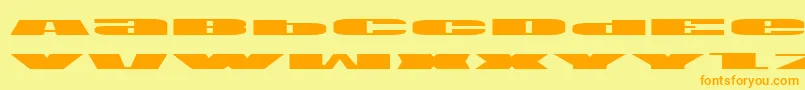 Usav2e Font – Orange Fonts on Yellow Background