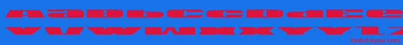 Usav2e Font – Red Fonts on Blue Background