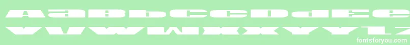 フォントUsav2e – 緑の背景に白い文字