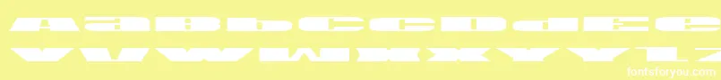 Шрифт Usav2e – белые шрифты на жёлтом фоне