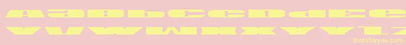 Usav2e Font – Yellow Fonts on Pink Background