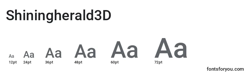 Размеры шрифта Shiningherald3D