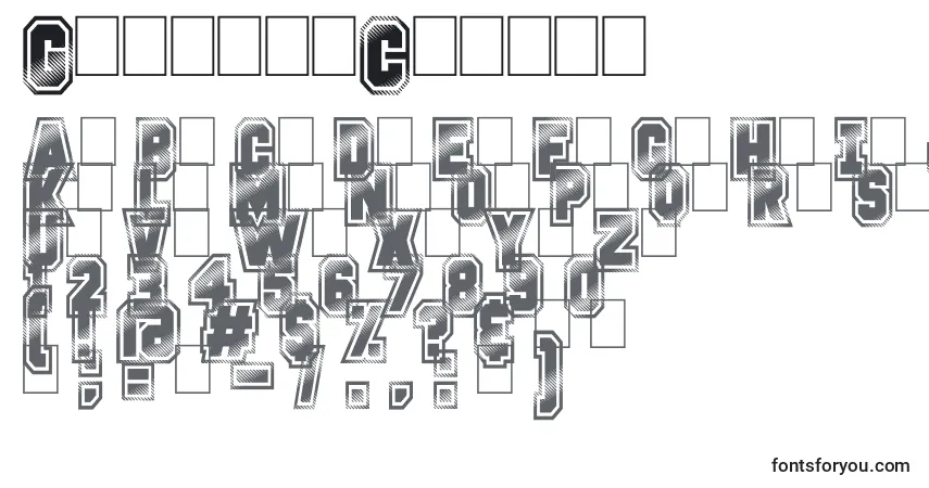 A fonte GlitterCampus – alfabeto, números, caracteres especiais