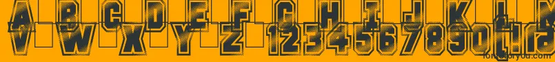 GlitterCampus Font – Black Fonts on Orange Background