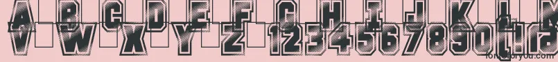 GlitterCampus Font – Black Fonts on Pink Background