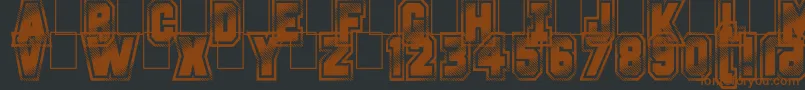 GlitterCampus Font – Brown Fonts on Black Background