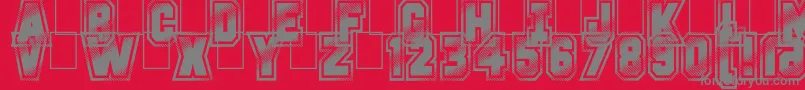 GlitterCampus Font – Gray Fonts on Red Background