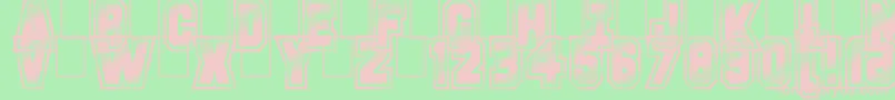 GlitterCampus Font – Pink Fonts on Green Background