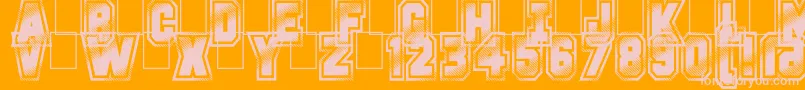 GlitterCampus Font – Pink Fonts on Orange Background