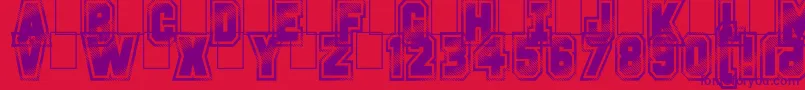 GlitterCampus Font – Purple Fonts on Red Background