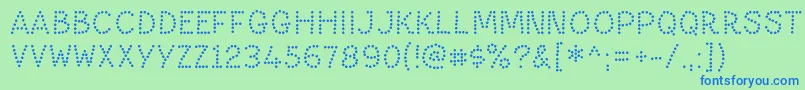 PaltimedotRegular Font – Blue Fonts on Green Background