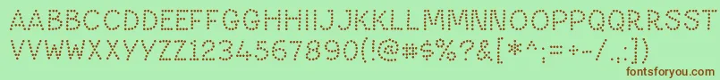 PaltimedotRegular Font – Brown Fonts on Green Background