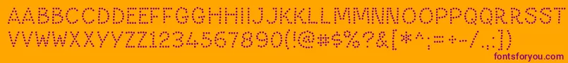 PaltimedotRegular Font – Purple Fonts on Orange Background