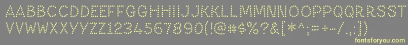PaltimedotRegular-fontti – keltaiset fontit harmaalla taustalla