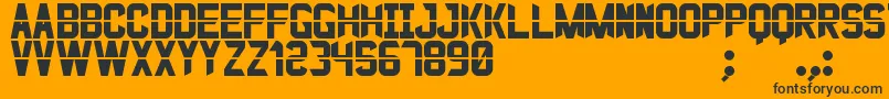 JustoSt Font – Black Fonts on Orange Background