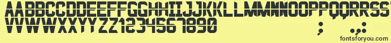 JustoSt Font – Black Fonts on Yellow Background