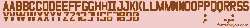 JustoSt Font – Brown Fonts on Pink Background