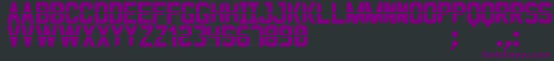 Police JustoSt – polices violettes sur fond noir
