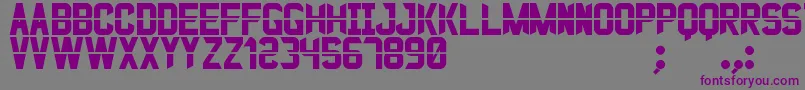 JustoSt Font – Purple Fonts on Gray Background