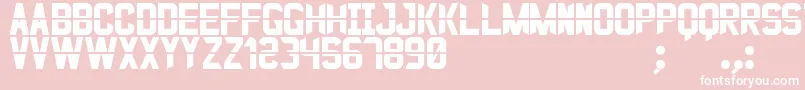 JustoSt Font – White Fonts on Pink Background