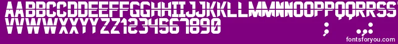 fuente JustoSt – Fuentes Blancas Sobre Fondo Morado