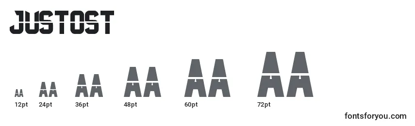 JustoSt Font Sizes