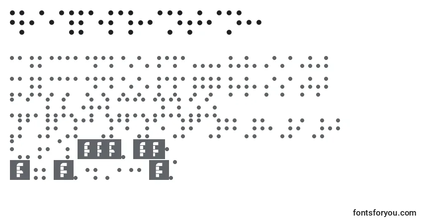A fonte BraillePrinting – alfabeto, números, caracteres especiais