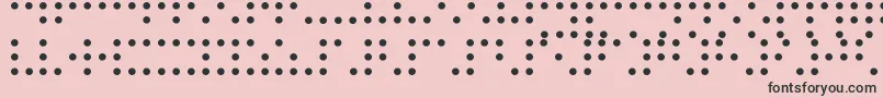 BraillePrinting Font – Black Fonts on Pink Background