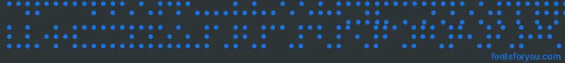 BraillePrinting Font – Blue Fonts on Black Background