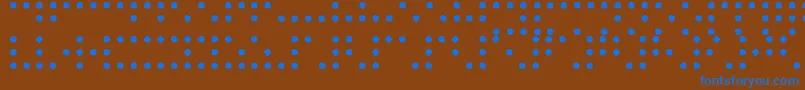BraillePrinting Font – Blue Fonts on Brown Background