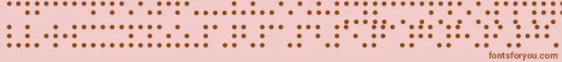 BraillePrinting Font – Brown Fonts on Pink Background