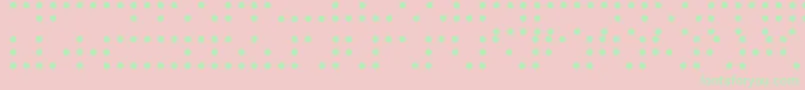 BraillePrinting Font – Green Fonts on Pink Background