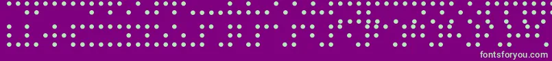 BraillePrinting Font – Green Fonts on Purple Background