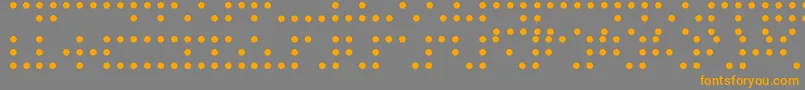 BraillePrinting Font – Orange Fonts on Gray Background