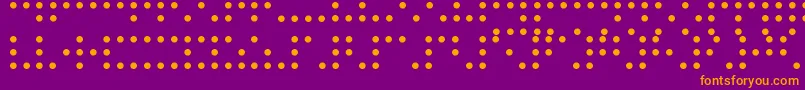 BraillePrinting Font – Orange Fonts on Purple Background